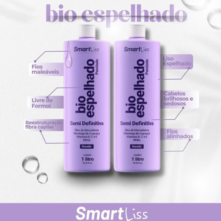 ESCOVA SEMI DEFINITIVA BIO ESPELHADO SMAT LISS 1 LTR