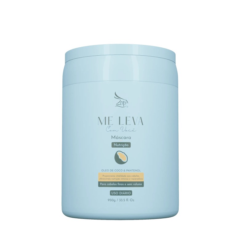 Máscara Me Leva Com Você - Hidratação - Abacate & Manteiga de Karité 950g - Zap Cosméticos