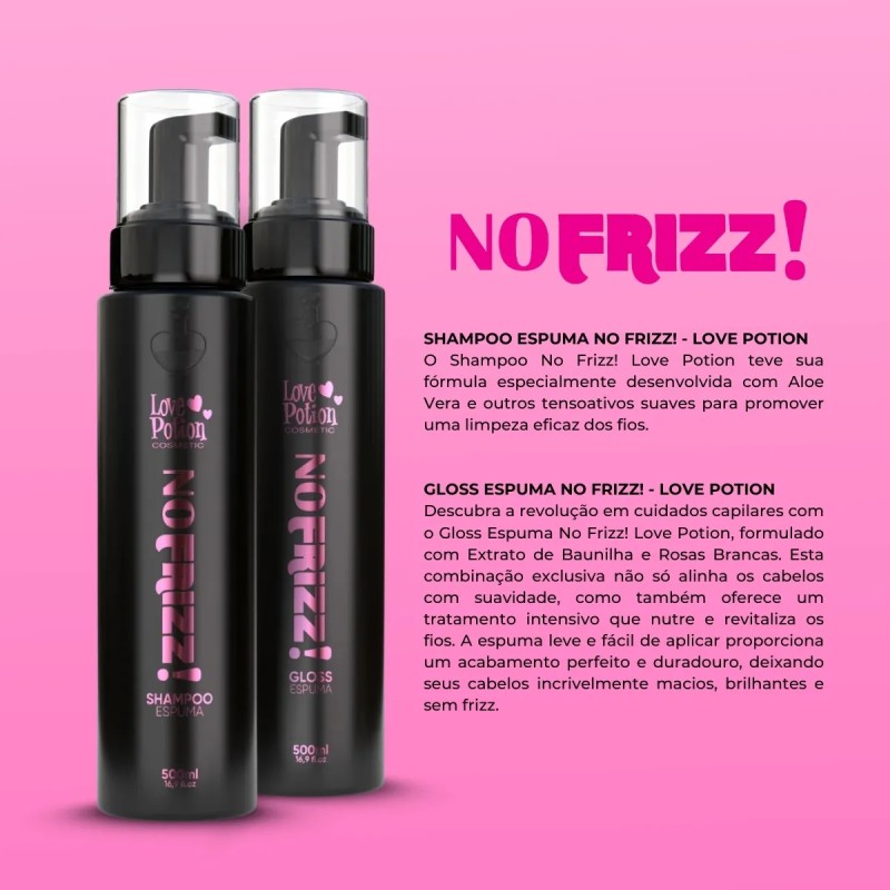 Love Potion No Frizz! Shampoo / Love Potion No Frizz! Foam Gloss / Love Potion No Frizz! Moisturizing MasK