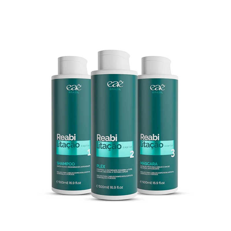 Kit Reabilitação Capilar Home Care 500ml - Eaê Brazil