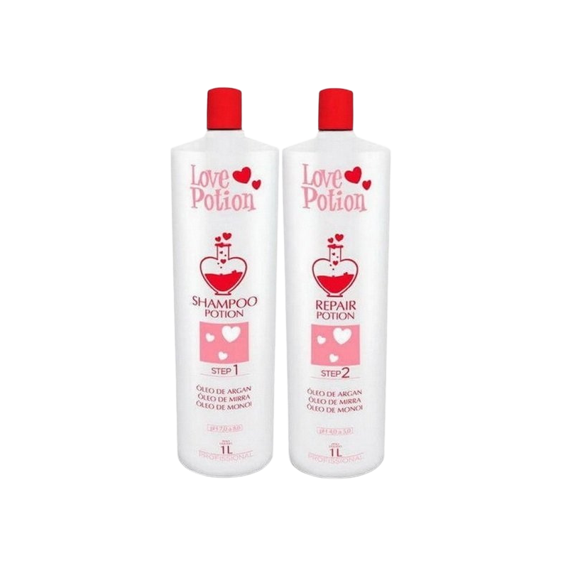 Love Potion repair potion 1L step1, and 1L shampoo