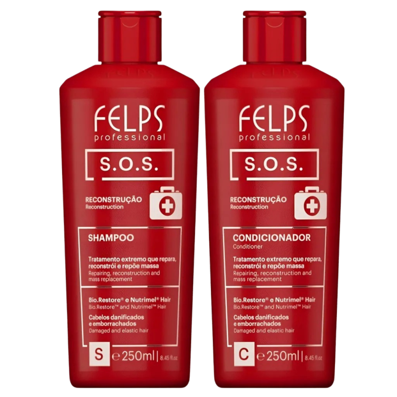 FELPS S.O.S НАБІР ДЛЯ ВІДНОВЛЕННЯ ВОЛОССЯ ДЛЯ ДОМАШНЬОГО ДОГЛЯДУ 2X250МЛ