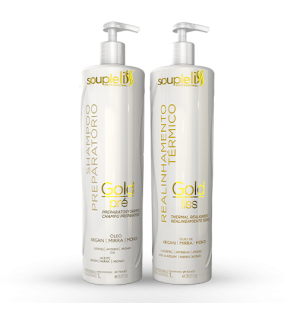 Keratin SoupleLiss Gold Liss kiti 2 x 1000 ml