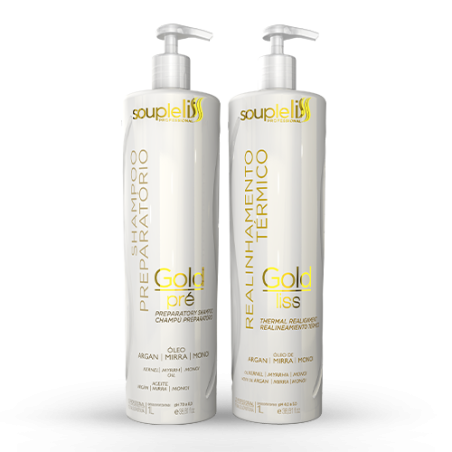 Keratin SoupleLiss Gold Liss kiti 2 x 1000 ml