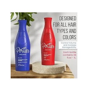 Kit Portier Exclusive Progressive Controla Volume Reduz Frizz 2x1L