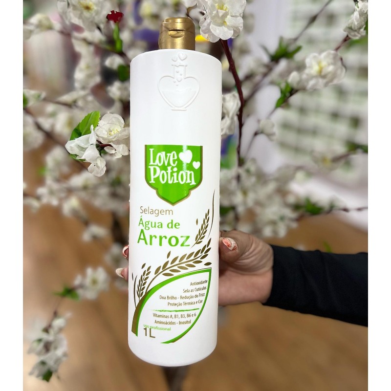 Agua Alisar El Cabello Con Arroz Keratina Agua De Arroz 1L Love Potion