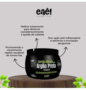 Detox-mask Aktivt Kol 500g - Eaê! Kosmetika