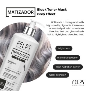 Renk 4K TONNING MASKELERİ SİYAH 500ml